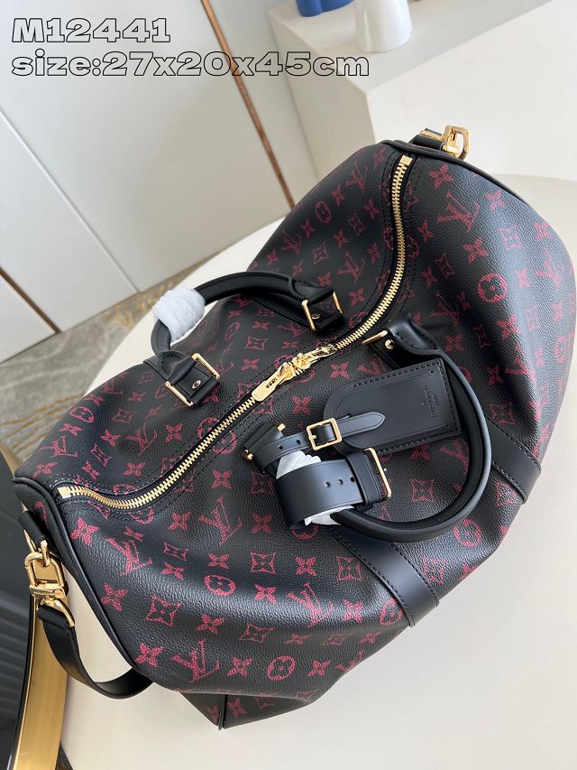 Louis vuitton original monogram canvas keepall 45 M12441 red