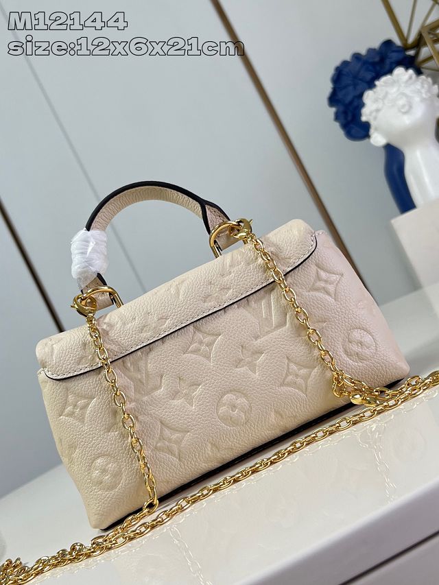 Louis vuitton original calfskin nano madeleine bag M12145 white