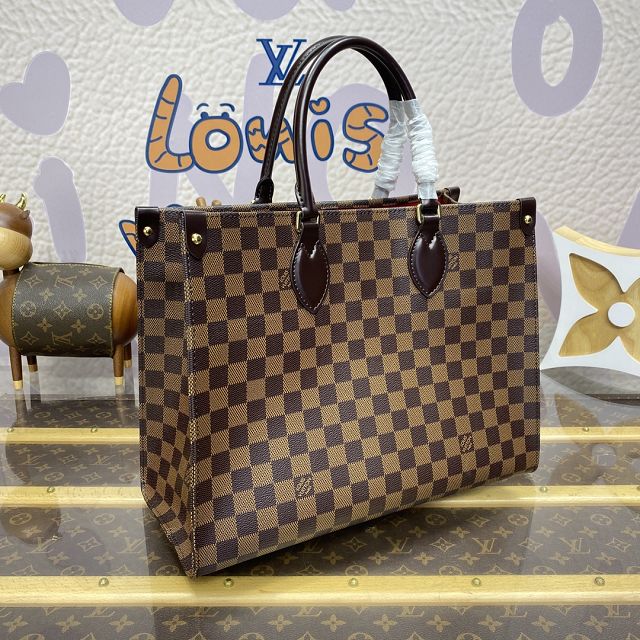 Louis vuitton original damier ebene onthego tote bag MM N00065