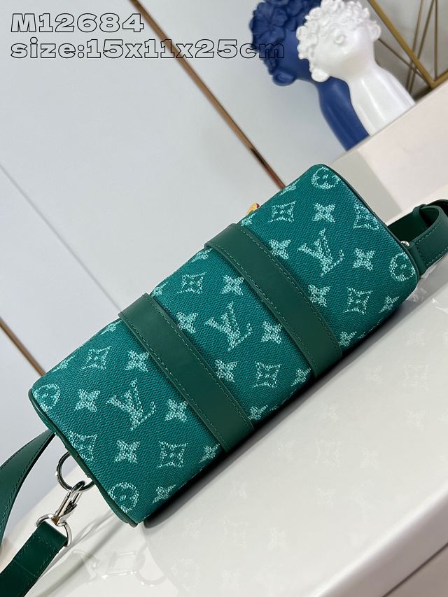 Louis vuitton original monogram canvas keepall 25 M11591 green