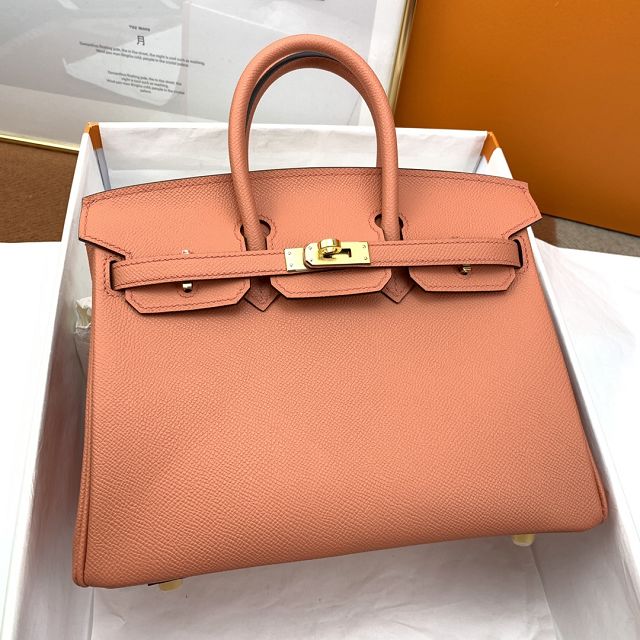 Hermes original epsom leather birkin 35 bag H35-3 crevette pink