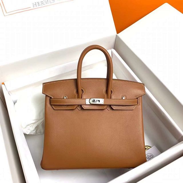 Hermes original swift leather birkin 35 bag H35-5 gold brown