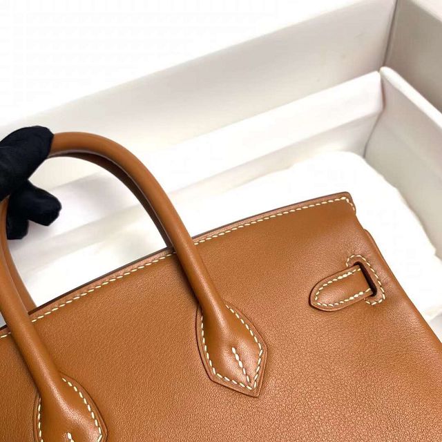 Hermes original swift leather birkin 35 bag H35-5 gold brown