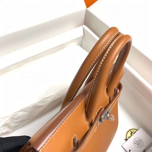 Hermes original swift leather birkin 35 bag H35-5 gold brown