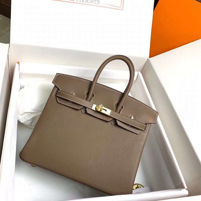 Hermes original swift leather birkin 30 bag H30-5 grey etoupe