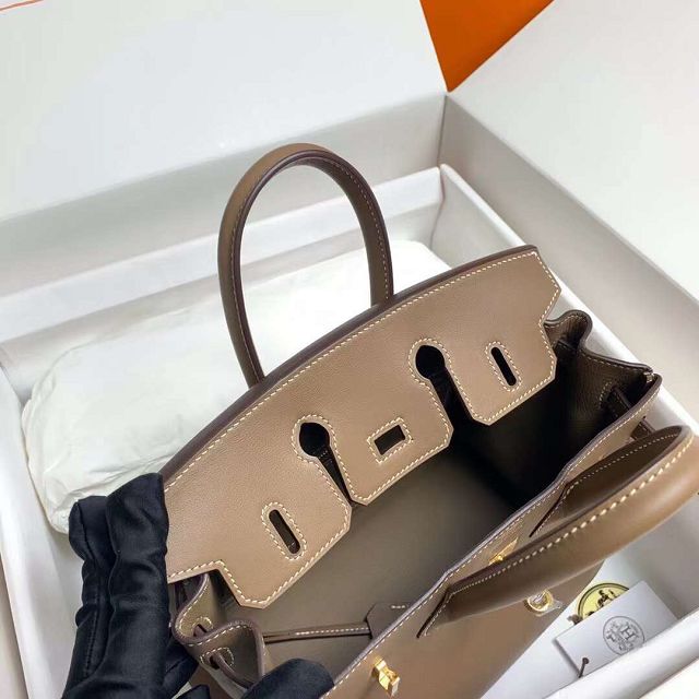 Hermes original swift leather birkin 30 bag H30-5 grey etoupe