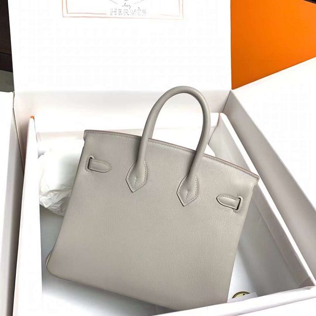 Hermes original swift leather birkin 35 bag H35-5 grey pearl 