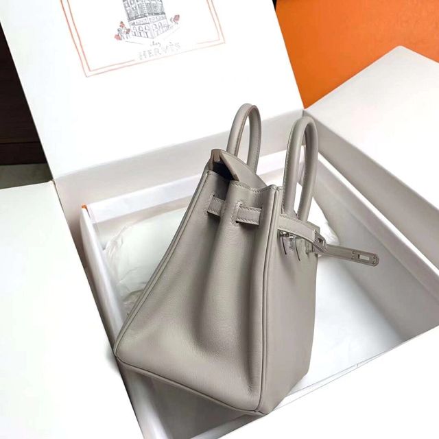 Hermes original swift leather birkin 35 bag H35-5 grey pearl 