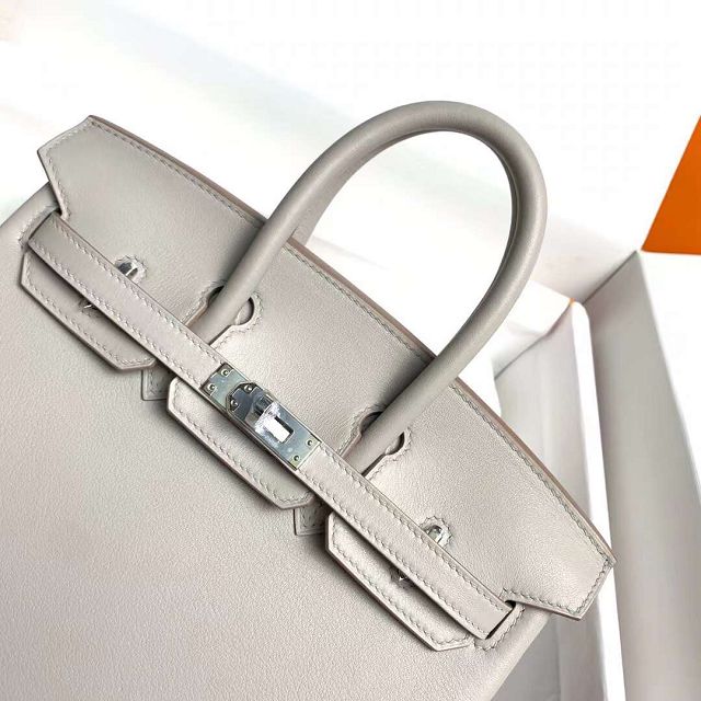 Hermes original swift leather birkin 35 bag H35-5 grey pearl 