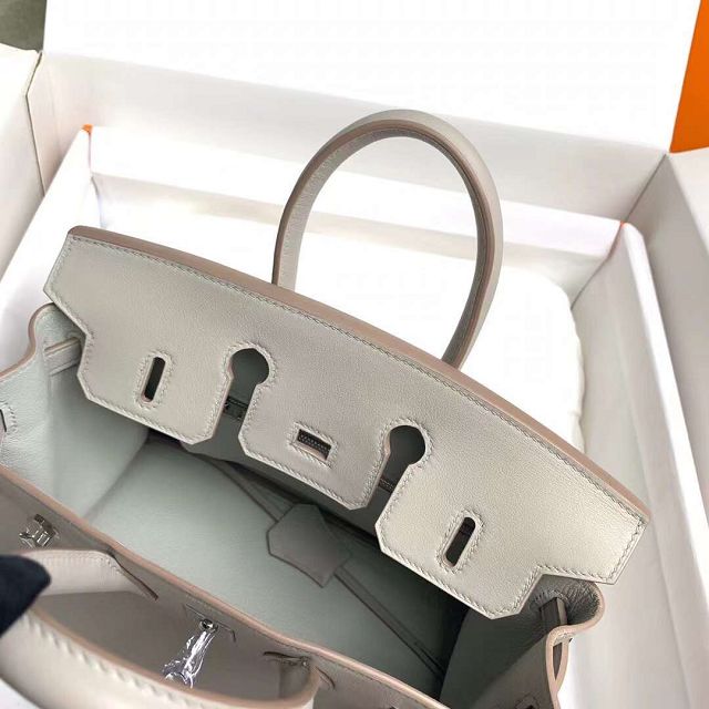 Hermes original swift leather birkin 35 bag H35-5 grey pearl 