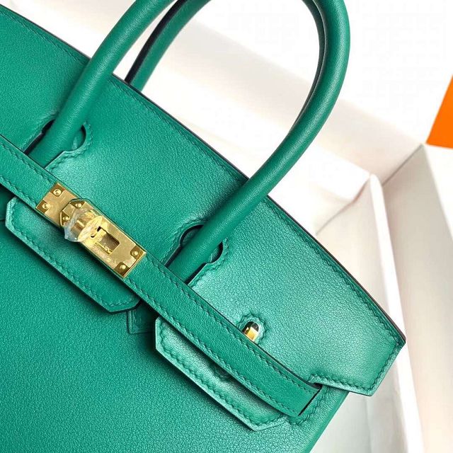 Hermes original swift leather birkin 35 bag H35-5 vert vertigo