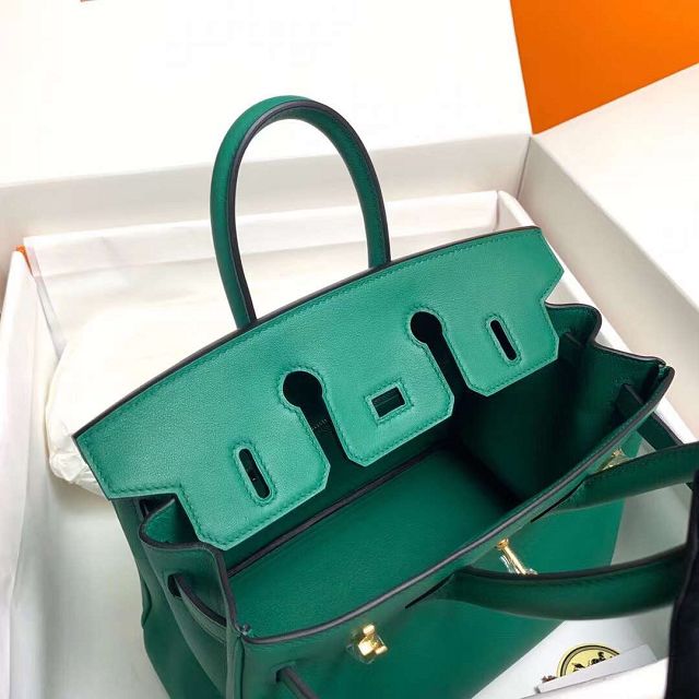 Hermes original swift leather birkin 35 bag H35-5 vert vertigo