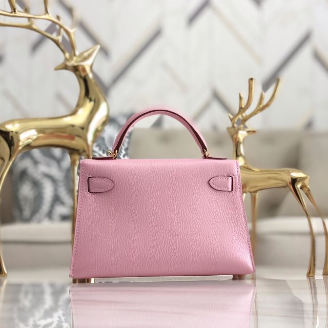 Hermes original goatskin mini kelly 19 bag KG0019 rose confetti