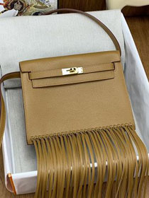 /Hermes original evercolor leather kelly danse antae bag KD023 sesame