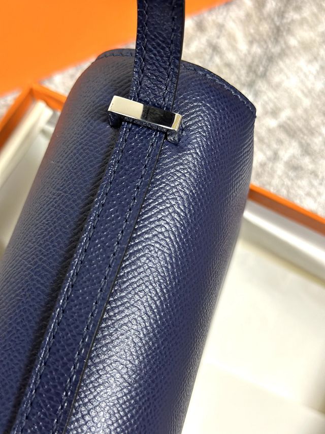 Hermes original epsom leather constance elan bag C024 blue sapphire