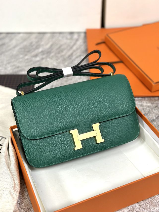 Hermes original epsom leather constance elan bag C024 malachite