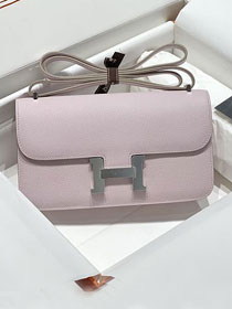 Hermes original epsom leather constance elan bag C024 mauve pale 