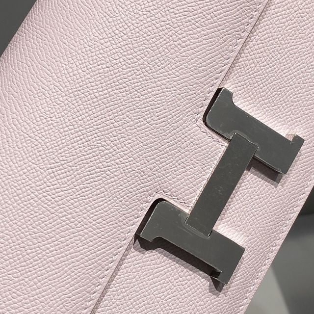 Hermes original epsom leather constance elan bag C024 mauve pale 