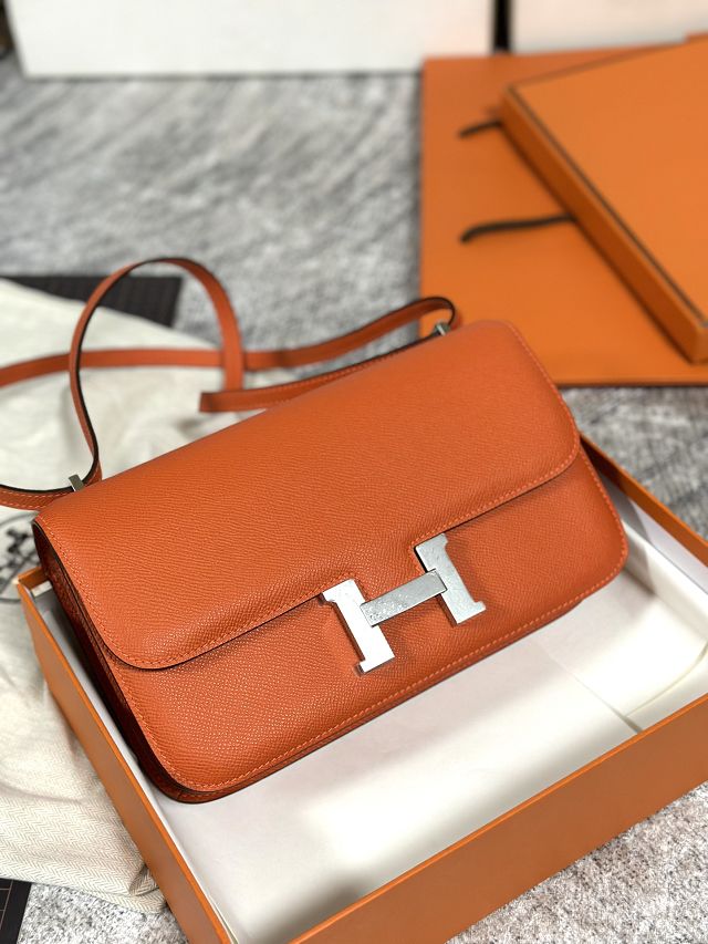 Hermes original epsom leather constance elan bag C024 orange