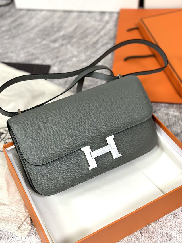 Hermes original epsom leather constance elan bag C024 vert amande 