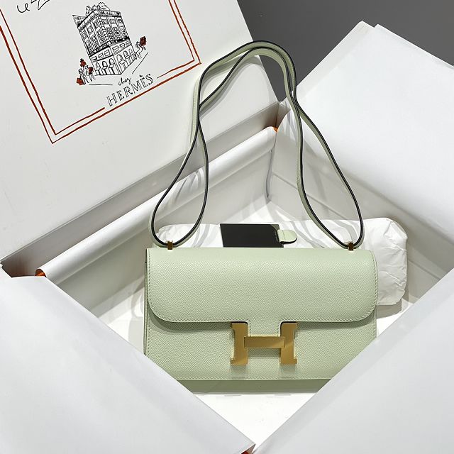 Hermes original epsom leather constance elan bag C024 vert fizz