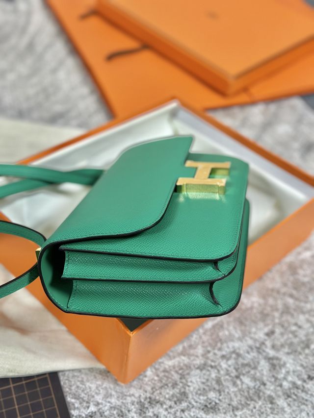 Hermes original epsom leather constance elan bag C024 vert jade