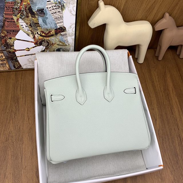 Hermes original togo leather birkin 25 bag H25-1 grey neve