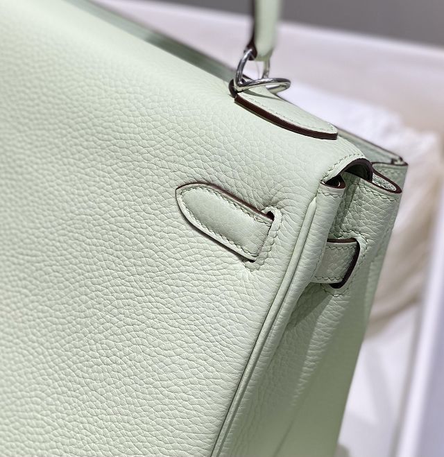 Hermes original togo leather kelly 32 bag K32 vert fizz