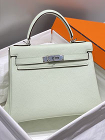 Hermes original togo leather kelly 32 bag K32 vert fizz