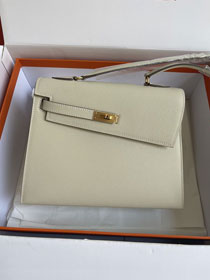 Hermes original epsom leather kelly sellier en desordre 20 KS0020 craie 