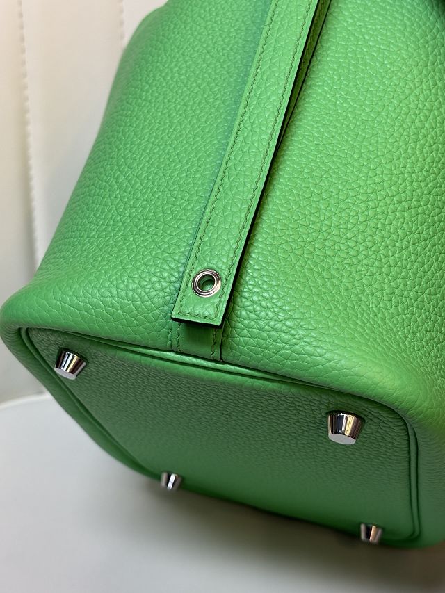 Hermes original togo leather picotin lock bag HP0022 vert comics	