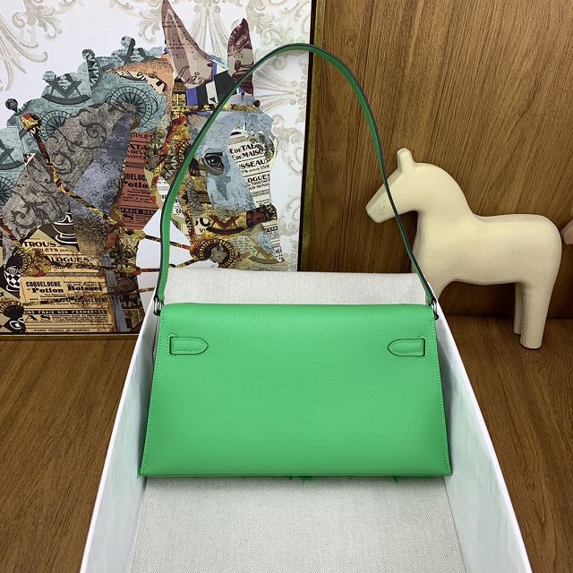 Hermes original chamkila leather kelly elan KE0028-2 vert comics