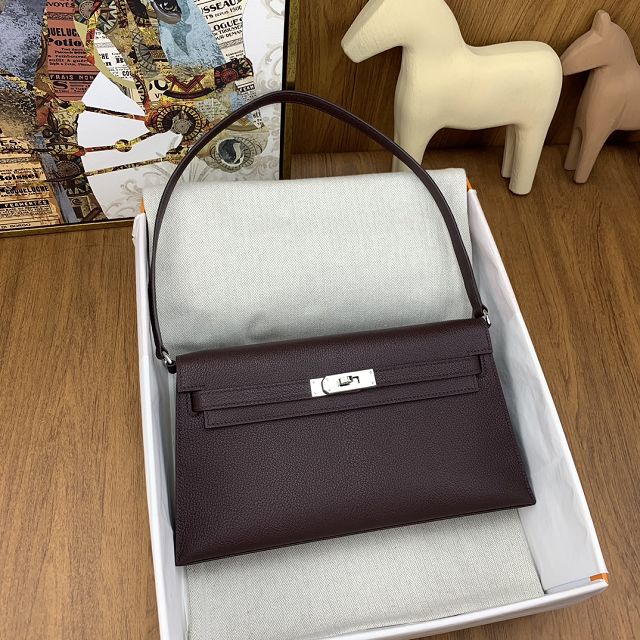 Hermes original chamkila leather kelly elan KE0028-5 rouge sellier