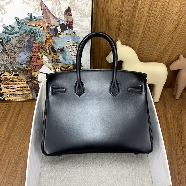 Hermes original box leather birkin 35 bag H35 black