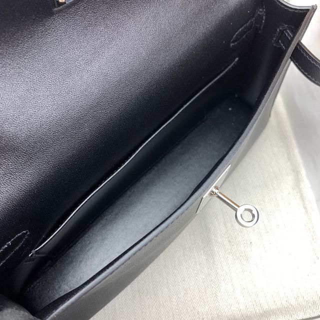 Hermes original madame leather kelly elan KE0028 black