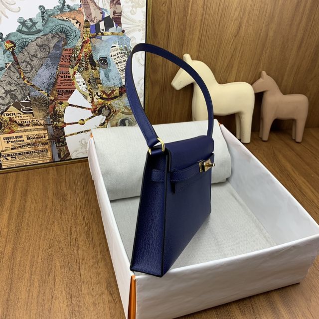 Hermes original madame leather kelly elan KE0028 deep blue