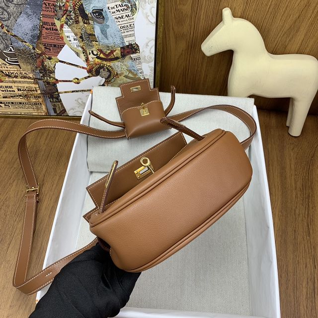 Hermes original swift leather kelly moove bag KM0019 brown