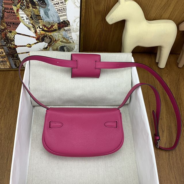 Hermes original swift leather kelly moove bag KM0019 rose purple 