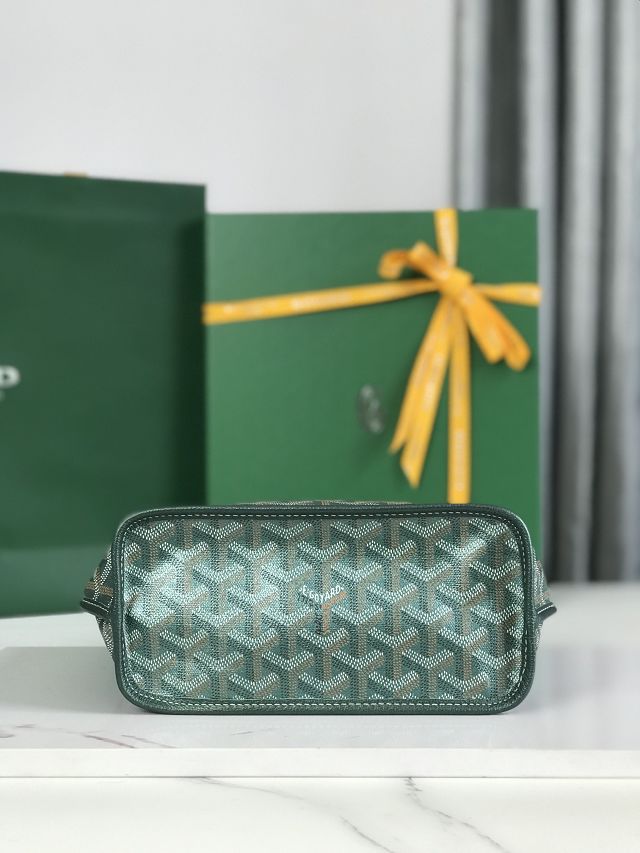 Goyard original calfskin&canvas reversible anjou mini bag GY0086 pearly green