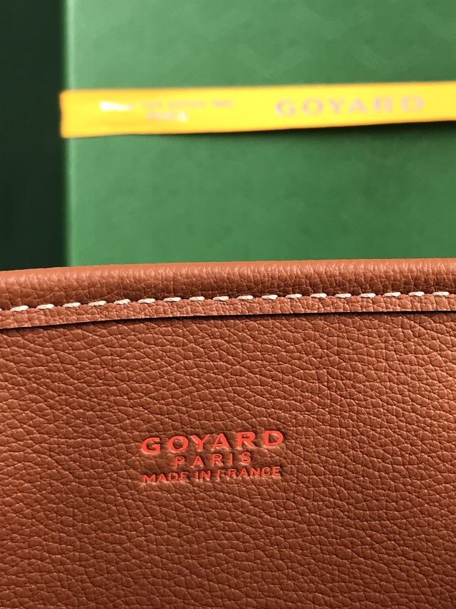 Goyard original calfskin&canvas reversible anjou mini bag GY0086-2 brown