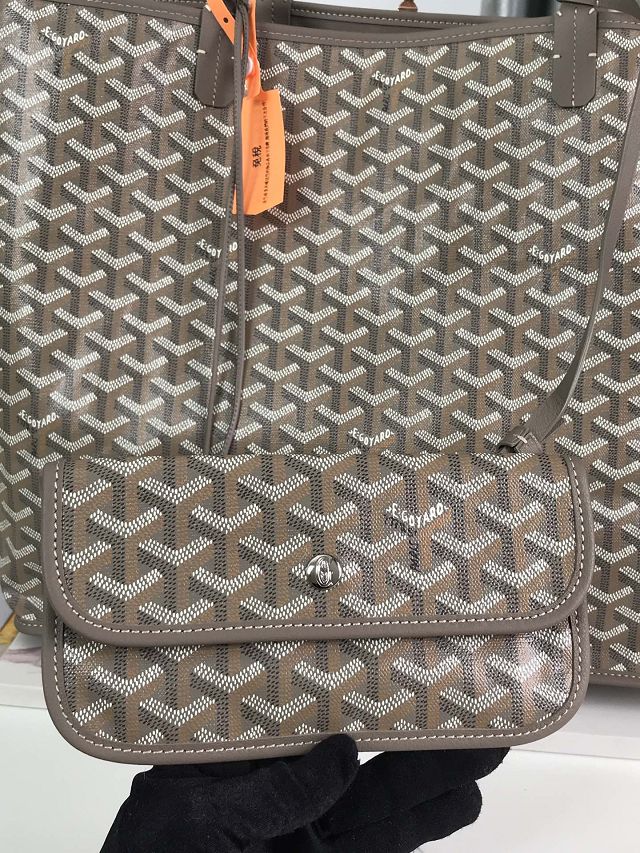 Goyard original calfskin&canvas reversible anjou GM bag GY0088 chai