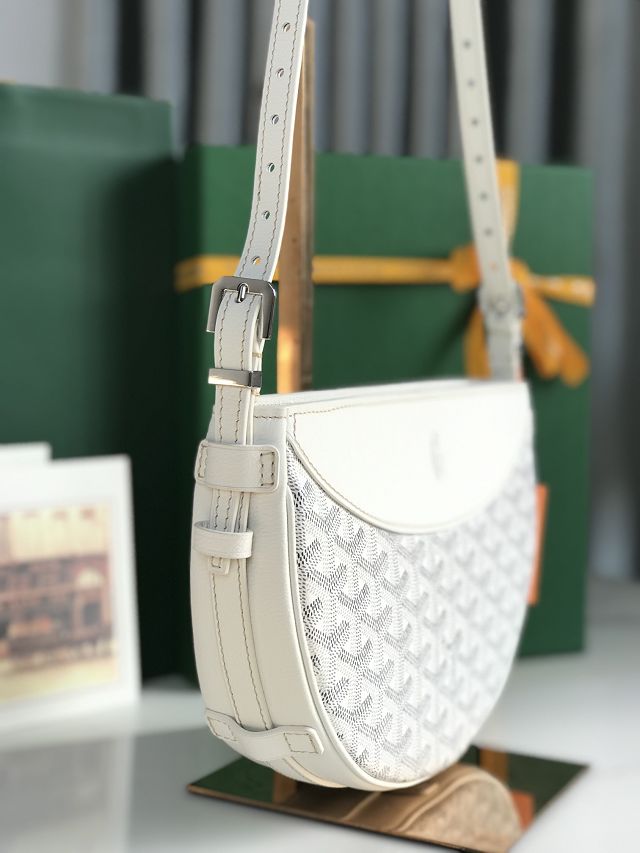 Goyard original canvas hirondelle bag GY0119 white