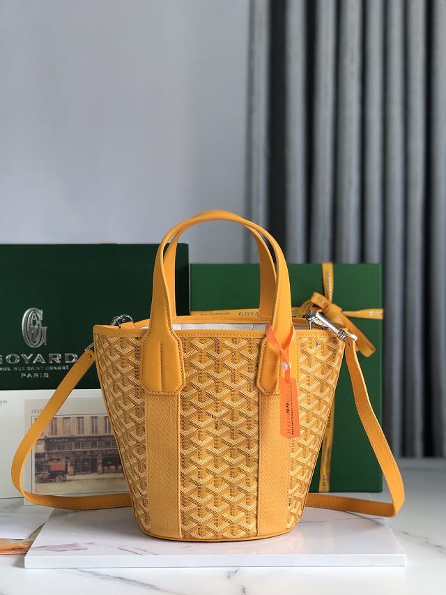 Goyard original canvas belharra small tote bag GY0115 yellow