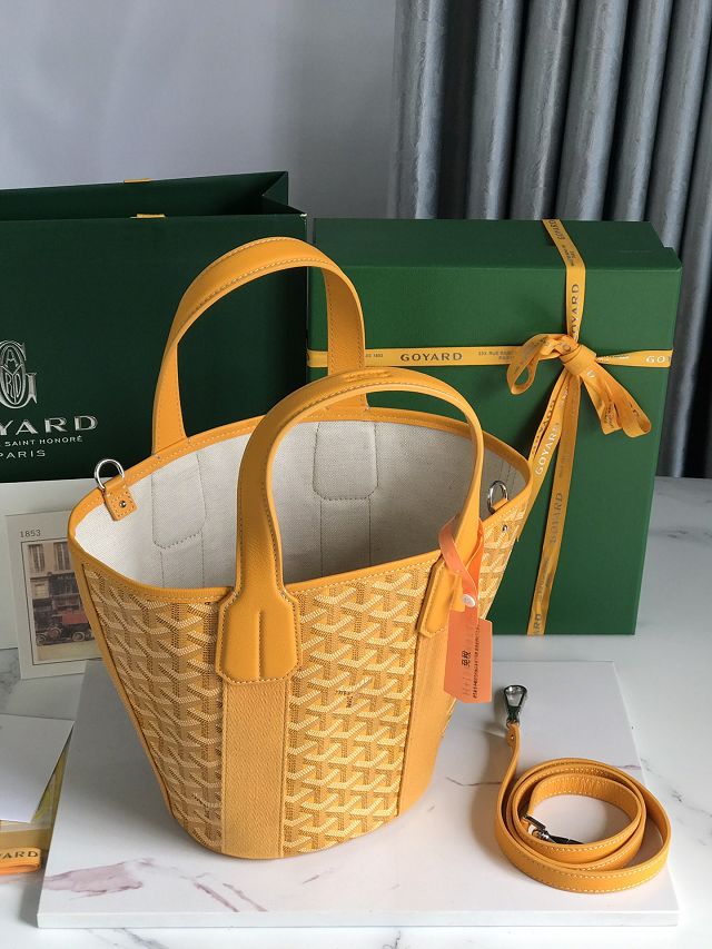 Goyard original canvas belharra small tote bag GY0115 yellow