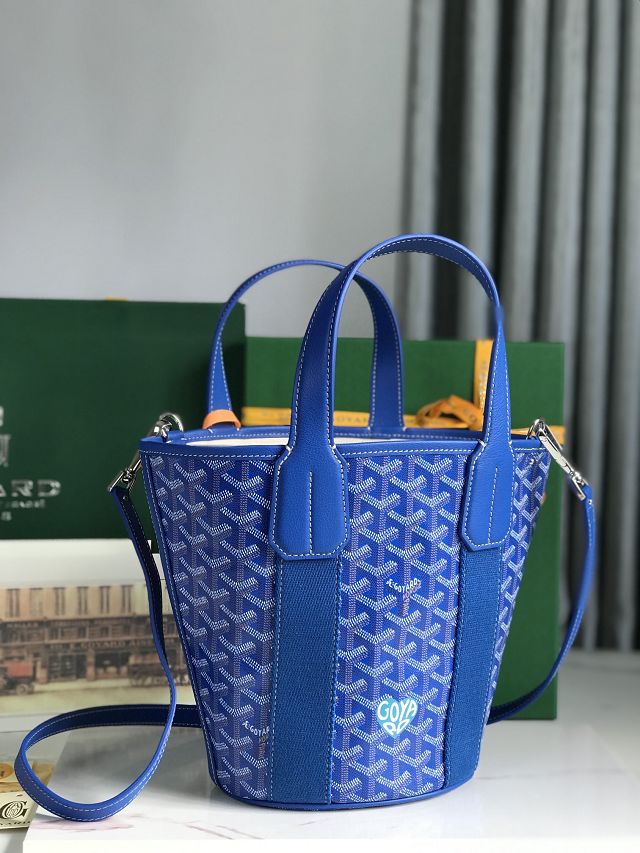 Goyard original canvas belharra small tote bag GY0115-2 blue