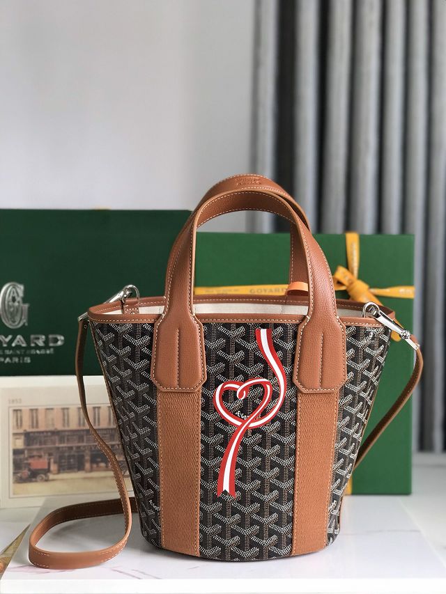 Goyard original canvas belharra small tote bag GY0115-2 brown