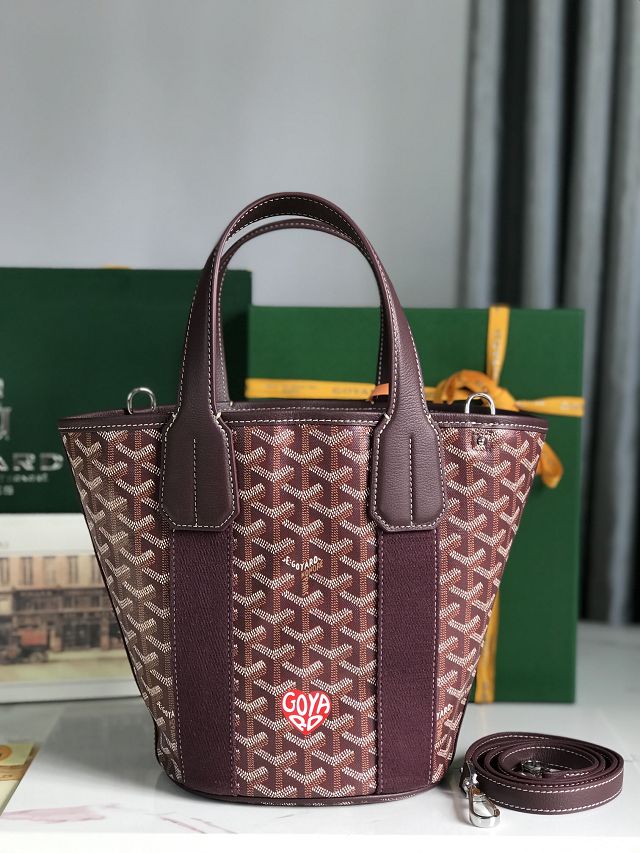 Goyard original canvas belharra small tote bag GY0115-2 burgundy