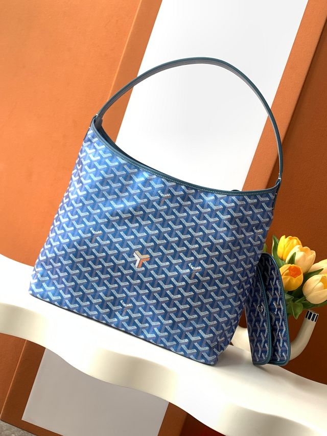 Goyard original canvas boheme hobo bag GY0094 pearly blue