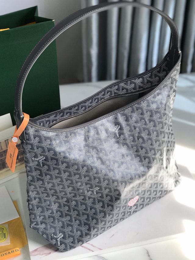 Goyard original canvas boheme hobo bag GY0094-2 grey