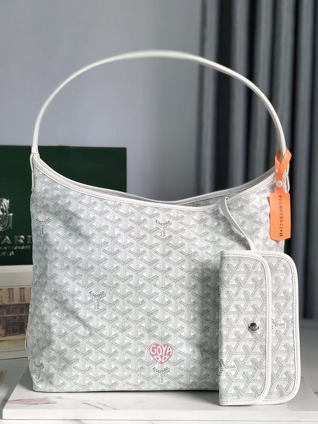 Goyard original canvas boheme hobo bag GY0094-2 white